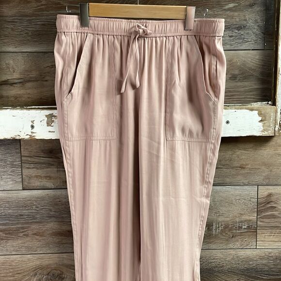 Van Heusen Ladies Stretch Extensible Drawstring Pants, Size 10, Dusty Rose Pink - Picture 2 of 7